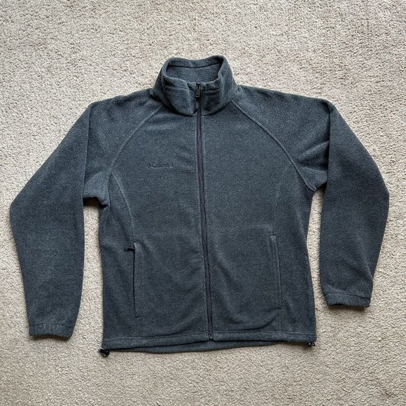 Columbia Other - Columbia Jacket Mens Large Grey Full Zip Mock Neck Fleece Pockets Athletic